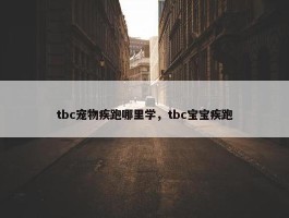 tbc宠物疾跑哪里学，tbc宝宝疾跑