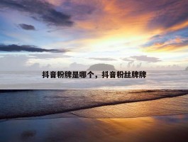 抖音粉牌是哪个，抖音粉丝牌牌