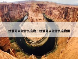 螃蟹可以做什么宠物，螃蟹可以做什么宠物用