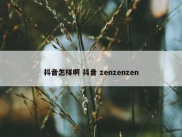 抖音怎样啊 抖音 zenzenzen