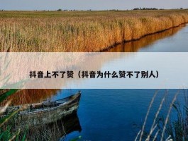 抖音上不了赞（抖音为什么赞不了别人）