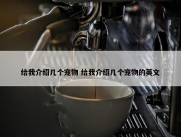 给我介绍几个宠物 给我介绍几个宠物的英文