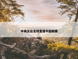 中央五台足球直播中超联赛