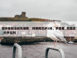 德转更新当前伤病阵：特狮携巴萨3将，罗德里_厄德高_约罗在列