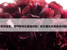 安切洛蒂：裁判暂停比赛是对的；库尔图瓦出现肌肉问题