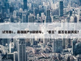 试驾秦L，最强国产B级轿车，“卷王”是否名副其实？