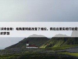 沃特金斯：埃梅里彻底改变了维拉，我在这里实现打欧冠的梦想