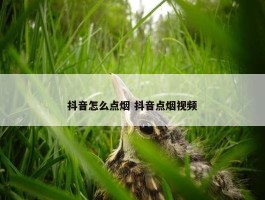 抖音怎么点烟 抖音点烟视频