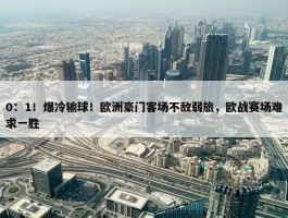 0：1！爆冷输球！欧洲豪门客场不敌弱旅，欧战赛场难求一胜