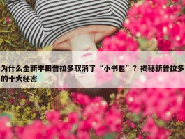 为什么全新丰田普拉多取消了“小书包”？揭秘新普拉多的十大秘密