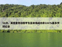 58次，莫德里奇创西甲生涯单场成功率100%最多传球纪录