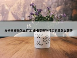 皮卡堂宠物怎么打工 皮卡堂宠物打工家具怎么获得