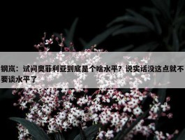 钢岚：试问奥菲利亚到底是个啥水平？说实话没这点就不要谈水平了